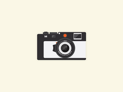 Flat Camera cam camera clean flat flat design icon illustration leica lens m9 photo vintage