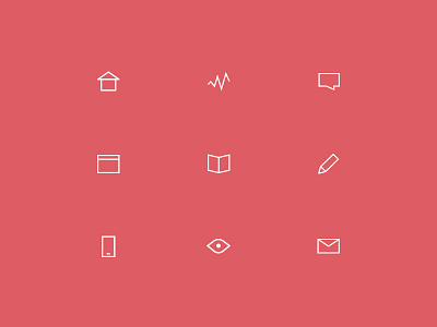 Minimal line Icons angle angular clean flat icon line menu minimal set simple stroke symbol