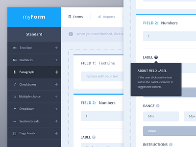 Form fields UI