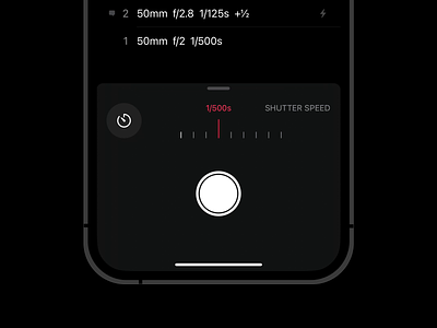 Quick Settings analog animation apple black button dark film interaction interface ios iphone minimal photography red slider swiftui swipe toolbar ui ux