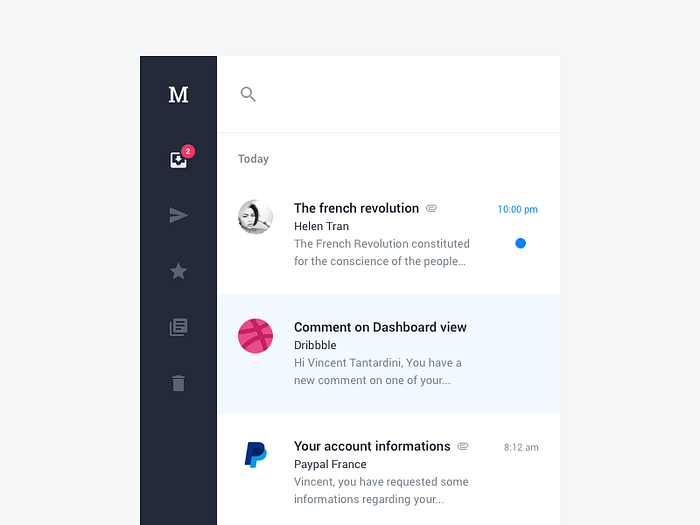 Sidebar Animated by Vincent Tantardini on Dribbble