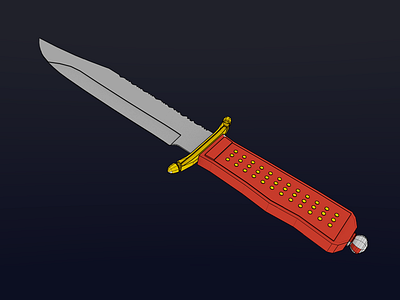 Knife 3d art blade blender3d cell shading game asset game design weapon