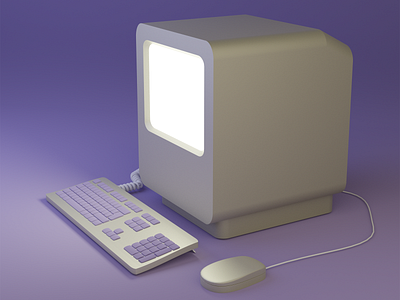 computer 3d atmospheric blender3d daily illustration low poly purple render