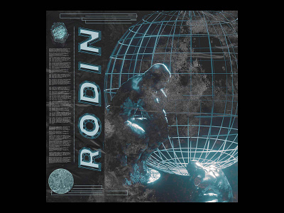 Rodin's raving adobe photoshop album artwork album cover blender techno