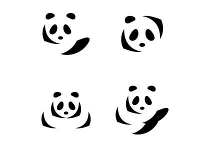 panda logo - daily logo challenge 3 adobeillustrator blackandwhite dailylogochallenge design logobook logoideas panda pandabear pandalogodesign simplelogo