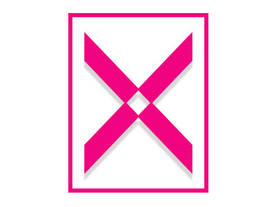 single letter logo - X adobeillustrator dailylogo dailylogochallenge graphicdesign logo logobook logodesign logoidea logoinspiration pink practicemakesprogress simetry simplicity singleletterlogo typography vector xletter