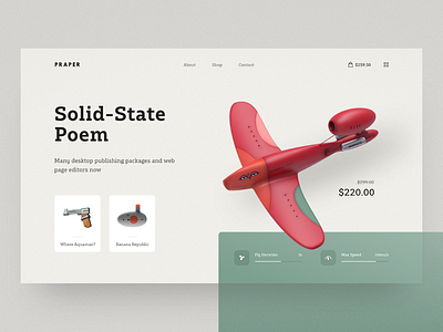 Praper airplane header homepage landing page minimal minimal app trand ui user experience user inteface ux webdesign