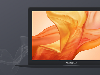 Dark Apple Macbook Air Mockup apple devices free macbook air mockup design psd vector