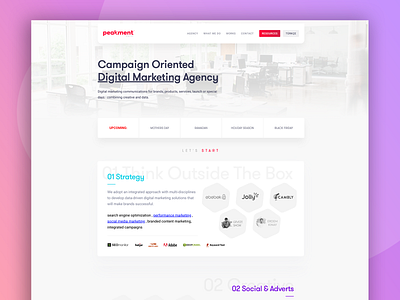 Peakment UI Design branding ui design