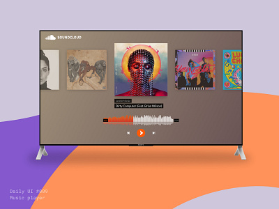 Souncloud Music Player for TV – Daily UI #009