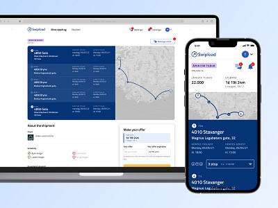 Next generation logistics platform app colour design ui ux