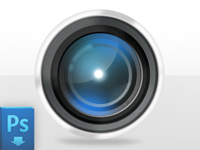 Camera Lens Icon camera design freebie icon icon design lens photoshop psd ui