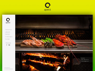 Restaurant Apetit fullscreen layout photography restaurant website zagreb