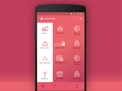 Kosmotion - dashboard proposal android app store dashboard gradients material design mobile app