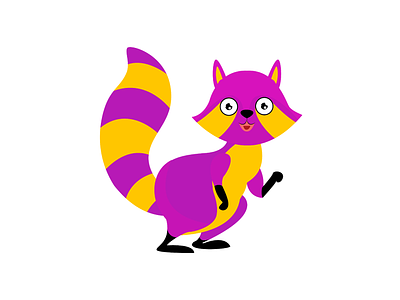 Raccoon вектор дизайн иллюстрация милый персонаж