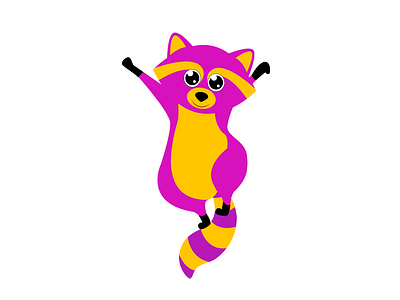 Raccoon вектор дизайн енот иллюстрация милый персонаж