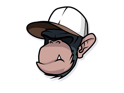 Baseball monkey ape baseball illustration monkey vector