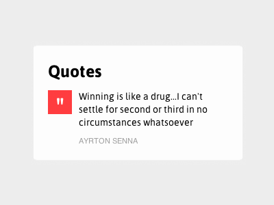 Dribbble box message quotes red simple