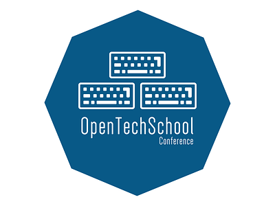 Open Tech School Logo blue brand keyboard logo