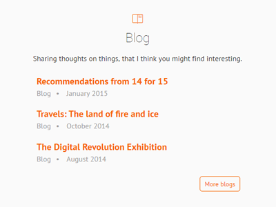 My Blogs blog icon listing orange