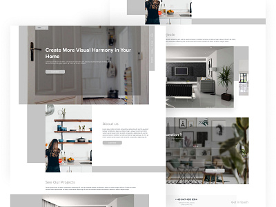 FIDADesign Homepage design homepage interiordesign website website design