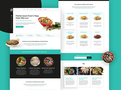 Lemon & Vine design food homepage homepage design mediterranean redesign ui web