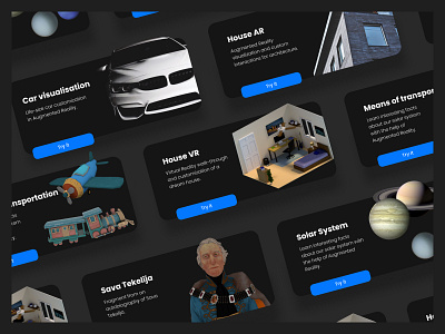 UI Elements - Cards Design app augmentedreality cards ui ui uiconcept virtualreality