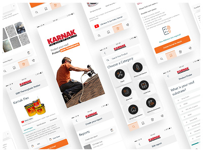 Karnak Application Design aplication app design icon minimal repairs roof typography ui ui elements ux