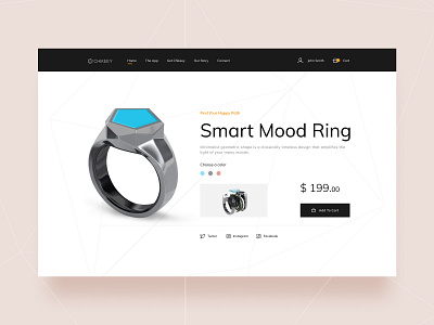 ChiKeey Landing Page emotion landingpage minimalist minimalist design ring shop shopping ui webdesign