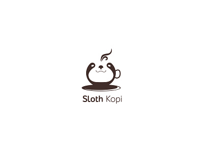 Sloth Kopi coffe design logo sloth vector