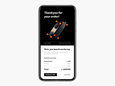 100 days of UI – Email receipt challenge daily daily ui challenge dailyui dailyui017 email email receipt mobile mobile ui receipt skateboard ui ux