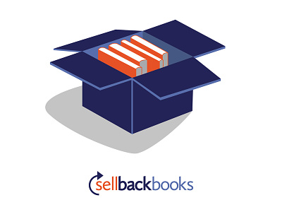 Sellbackbooks box books box display ad icon sellbackbooks