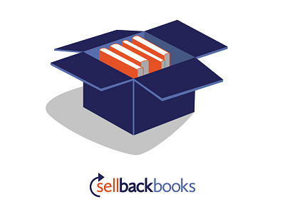 Sellbackbooks box books box display ad icon sellbackbooks