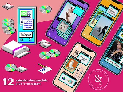 90s Web Animated Instagram Story after effects after effects animation animated instagram animated instagram posts animated instagram stories animated instagram template animated story animation creative market instagram story instagram template ms paint ms solitaire photoshop photoshop animation photoshop instagram template photoshop template photoshop templates retro web