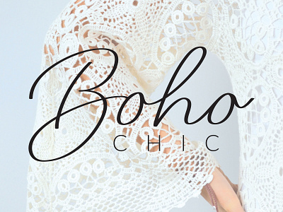 Hand drawn logo for Boho Chic