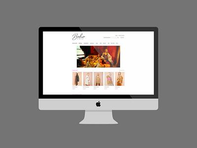 Web layout for Boho Chic