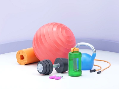 Sports or beer? Beer, of course 3d ball blender body bodybuilding bottle dubmmbell fit fitness gym health home illustration kettlebell loss sport tone training weight yoga