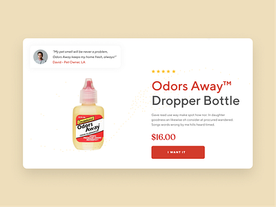 odors away | banner figma graphic design odors pets product testimonial ui ux web web design