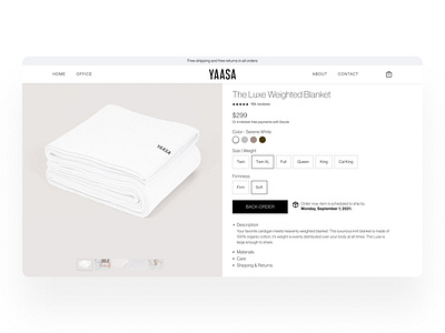 yaasa | product page