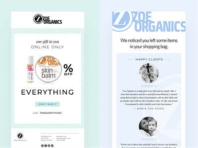 Zoe organics | mail campaign