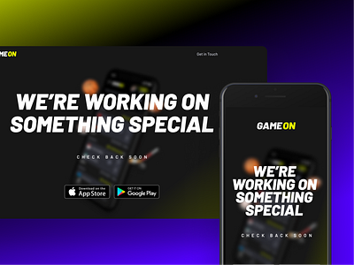 GameON | Coming Screen