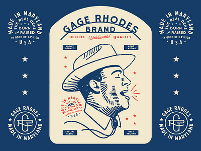 Gage Rhodes Shirt Design apparel design design distressed illustration lock up typography vector