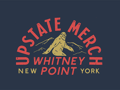 Upstate Merch 'Squatch apparel design design distressed illustration lock up vector
