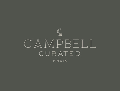 Campbell Curated branding design icon logo type typography vector