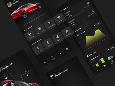 Tesla management app design