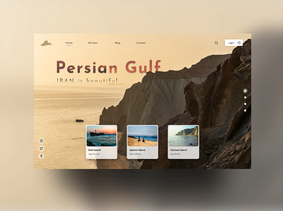 Persian Gulf landing page design gulf iran island landing landing page nature outside persian gulf tour ui ui design ux web website