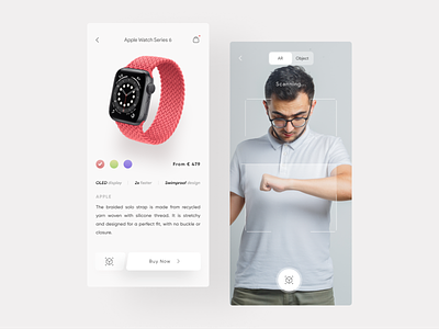 AR Watch Commerce 🛒 android app apple watch application augmented reality clock commerce design e commerce ios shop ui ui design ux virtual reality watch