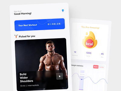 🏋️‍♀️ Fitness App Design