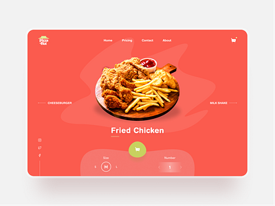 🍔 Food Ordering Web UI Concept chicken concept design design food delivery food ordering order pizza pizza hut red ui ux web design website