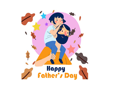father's day design father and daughter fathersday illustration illustrator